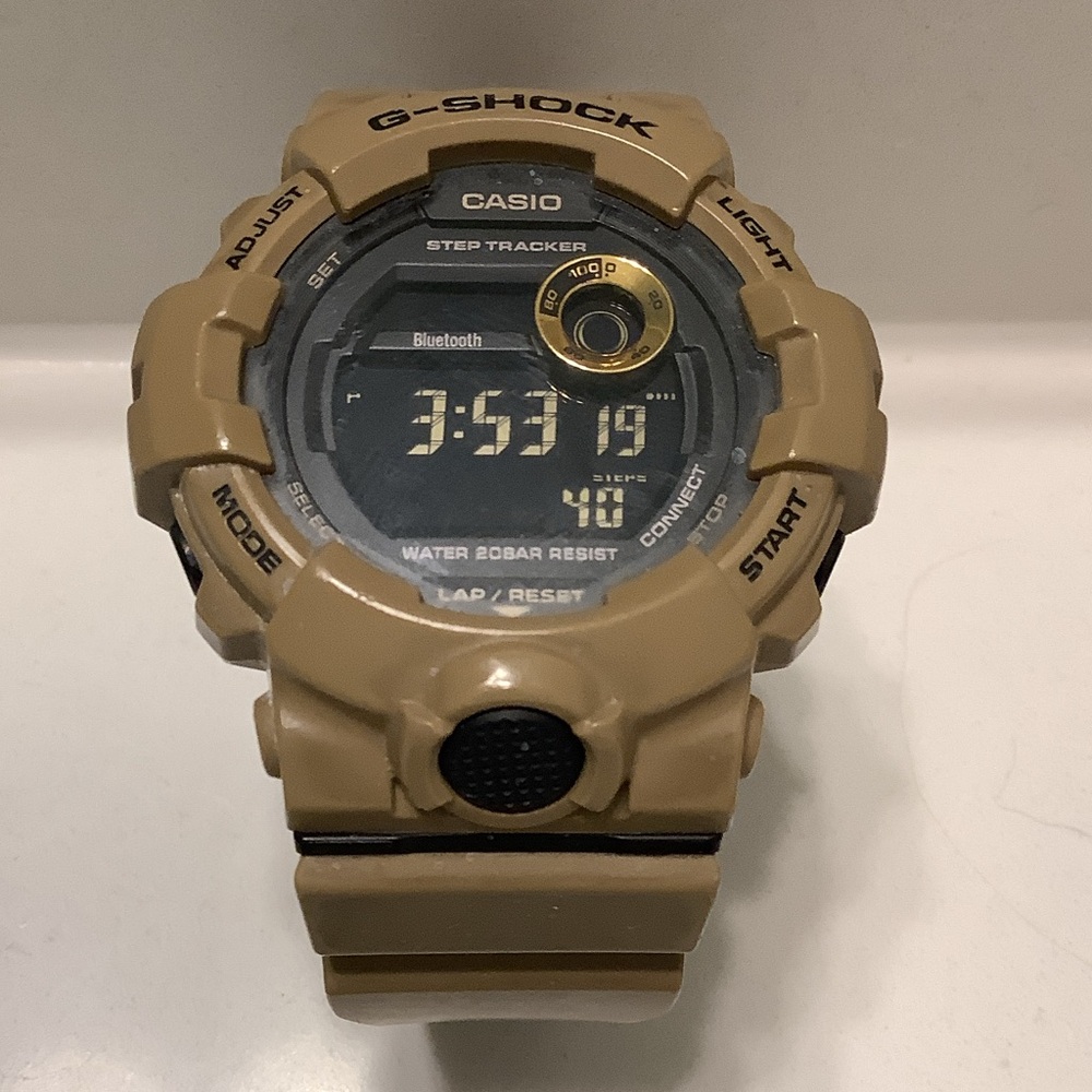 Casio G-Shock Beige Digital Watch pre-owned works great